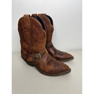 Dingo Leather Western Buckle Boots Brown Bootie Women’s Size 7.5M